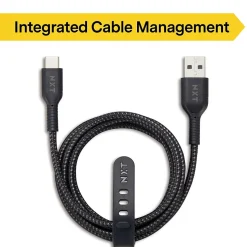 NXT Technologies™ 4 Ft. Braided USB-C to USB-A Cable, Black (NX60473)