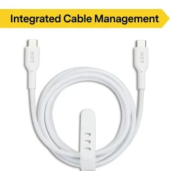 NXT Technologies™ 6 Ft. Braided USB-C Cable, White (NX60470)