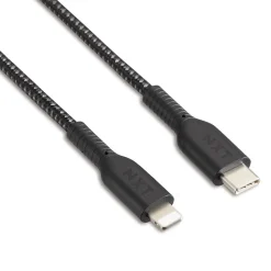NXT Technologies™ 4 Ft. Braided USB-C to Lightning Cable for iPhone/iPad/iPod touch, Black (LBA020-4BKST)