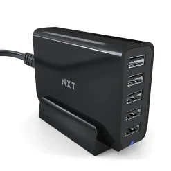NXT Technologies 5 ft. Charging Station, 5 USB Ports, Black (NX56821)