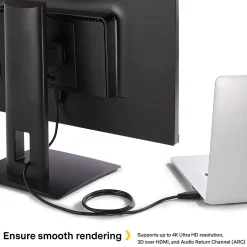 NXT Technologies™ 8' HDMI 4K Audio/Video Monitor Cable, Male to Male, Black (NX29739)