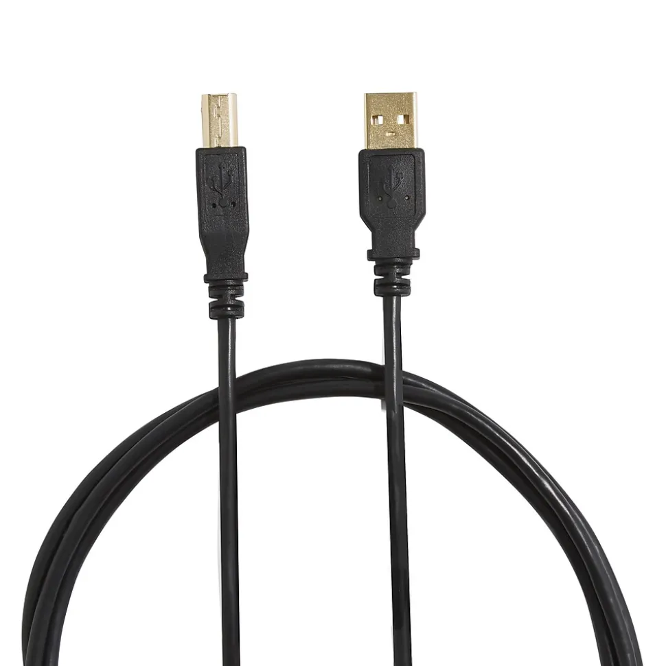 NXT Technologies™ 7' USB A Male/B Male, Black (NX29929)