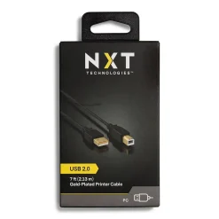 NXT Technologies™ 7' USB A Male/B Male, Black (NX29929)