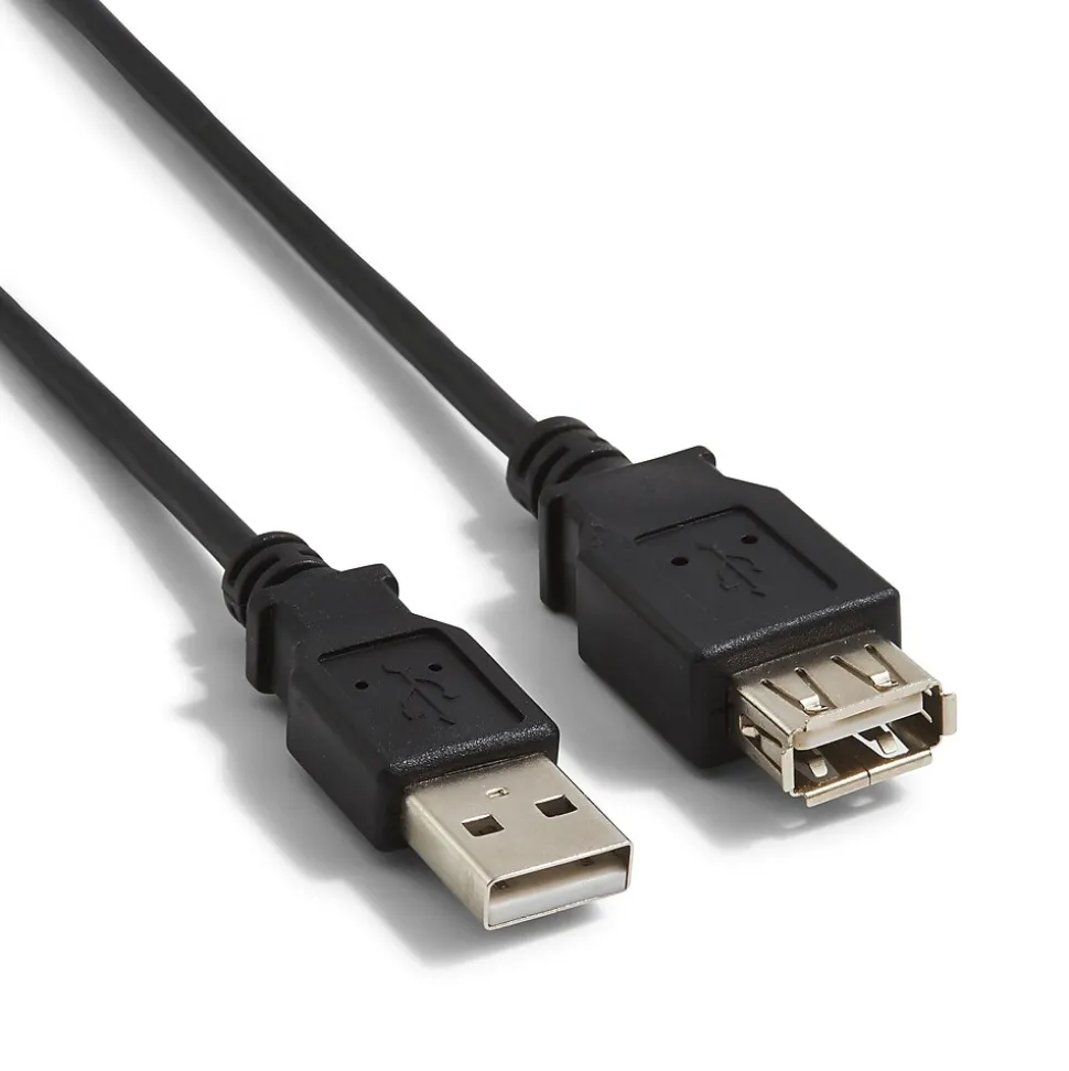 NXT Technologies™ 6' USB A to USB A Cable, Male to Female, Black (NX29753)