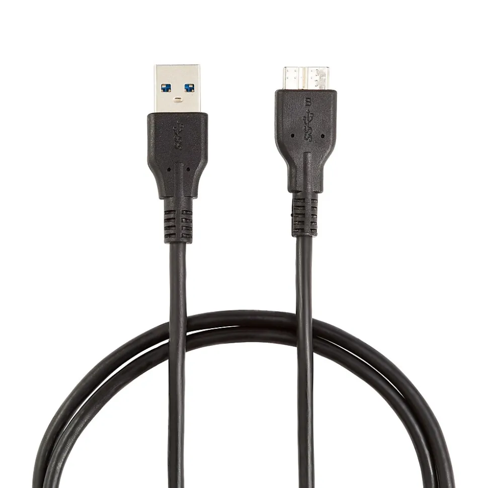 NXT Technologies 6' USB Type-A Male to Micro-USB Type-B Male, Black (NX29773)