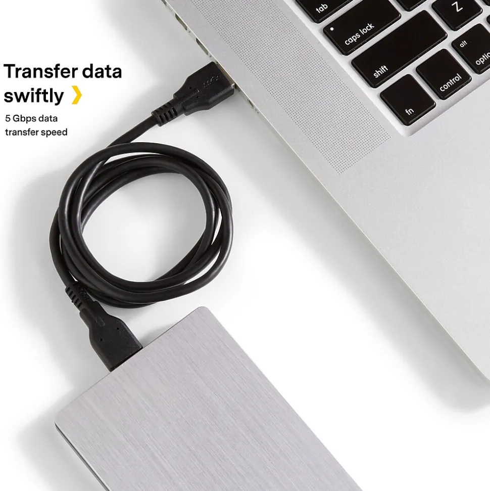 NXT Technologies 6' USB Type-A Male to Micro-USB Type-B Male, Black (NX29773)