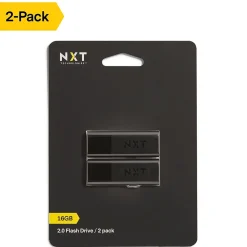 NXT Technologies™ 16GB USB 2.0 Type A Flash Drive, Black, 2/Pack (NX52549-US/CC)