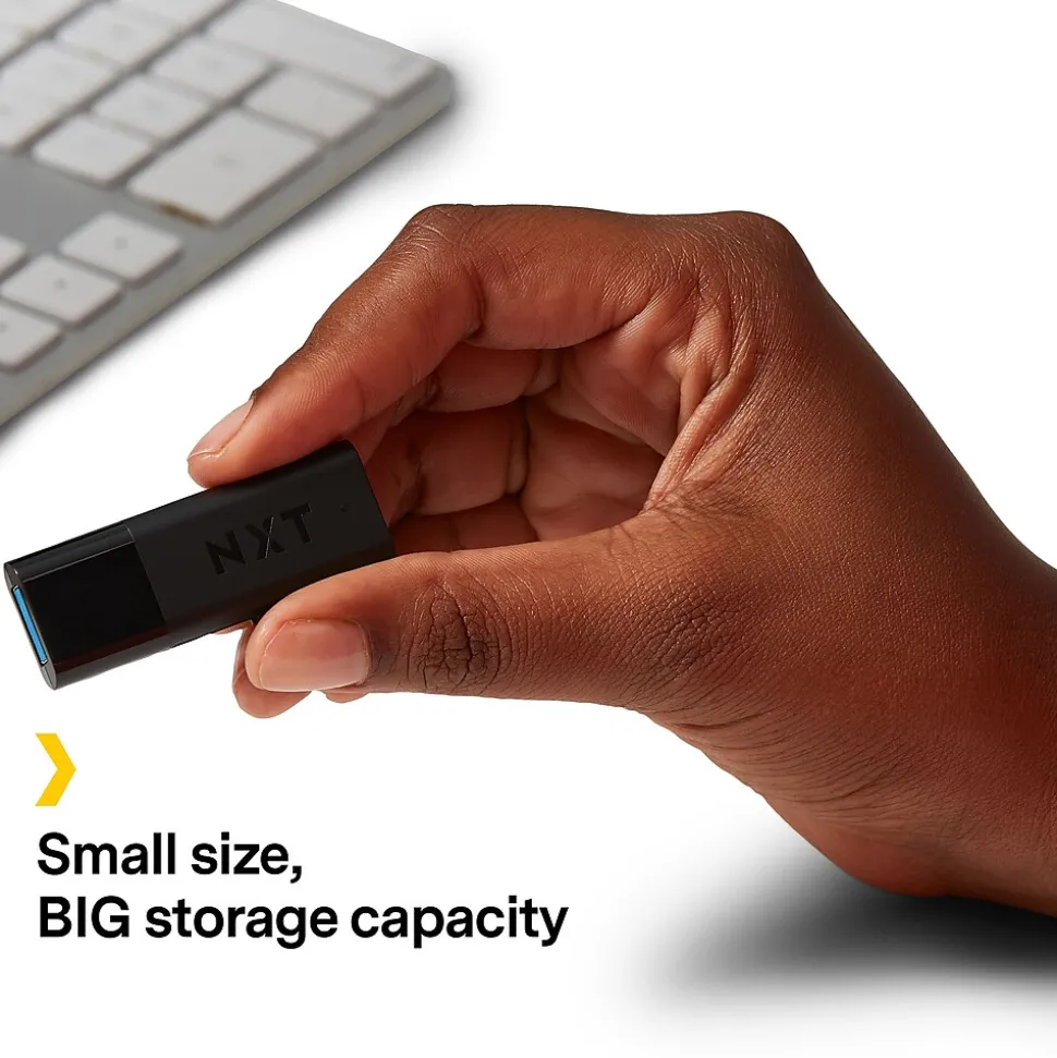 NXT Technologies™ 64GB USB 3.0 Type A Flash Drive, Black, 4/Pack (NX56889-US/CC)
