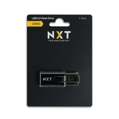 NXT Technologies 128GB USB 3.2 Type-A Flash Drive, Black (NX61119)