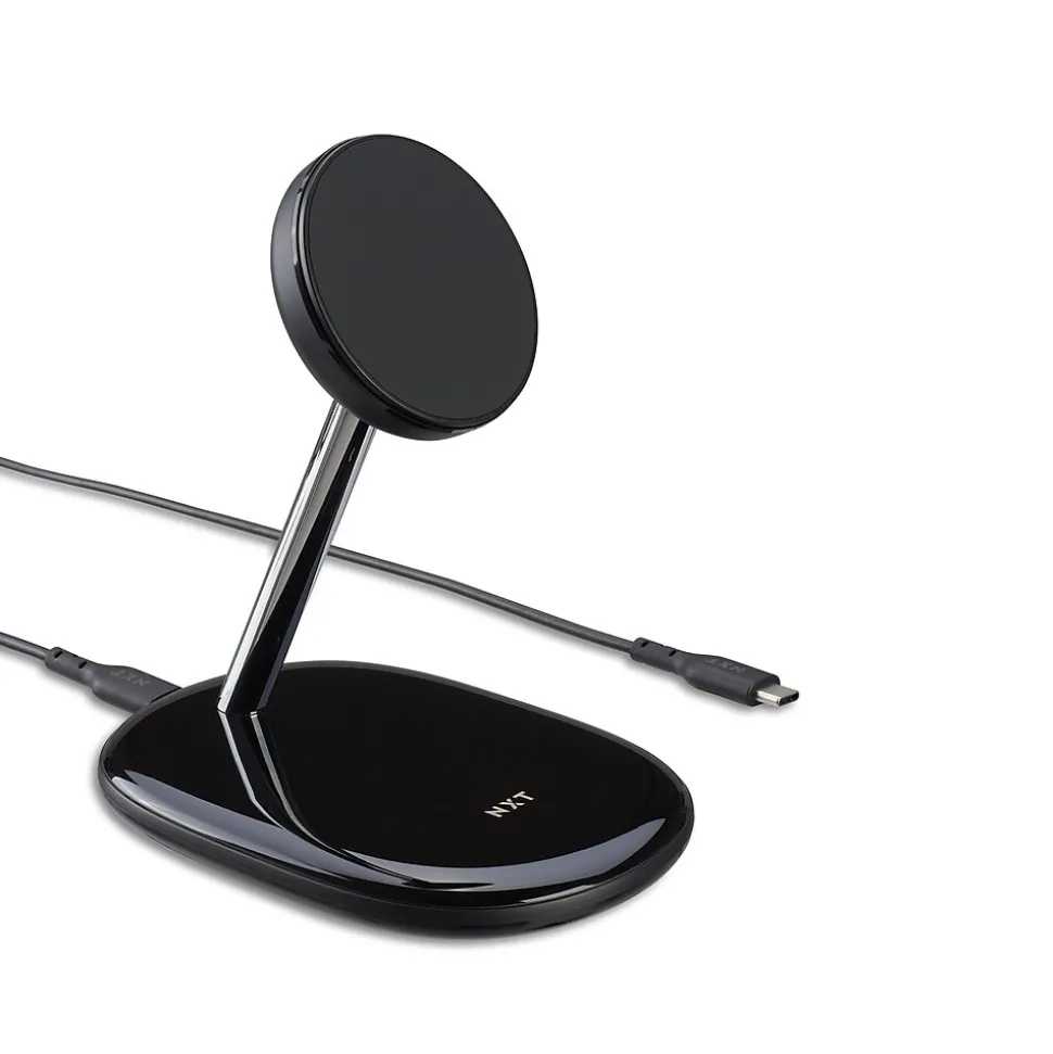 NXT Technologies™ Magnetic Wireless Charging Stand with USB-C Cable for iPhone 12/13, Black (NX60458)