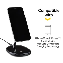 NXT Technologies™ Magnetic Wireless Charging Stand with USB-C Cable for iPhone 12/13, Black (NX60458)