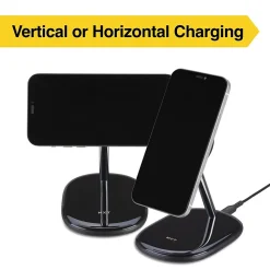 NXT Technologies™ Magnetic Wireless Charging Stand with USB-C Cable for iPhone 12/13, Black (NX60458)