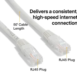NXT Technologies™ NX56841 50' CAT-6 Cable, Gray