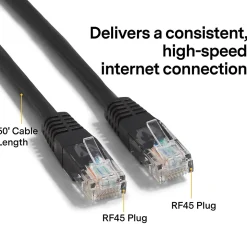 NXT Technologies™ NX29777 50' CAT-6 Cable, Black