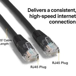NXT Technologies™ NX29778 25' CAT-6 Cable, Black