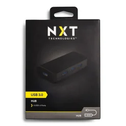 NXT Technologies™ 4-Port USB 3.0 Hub, Black (NX29745)