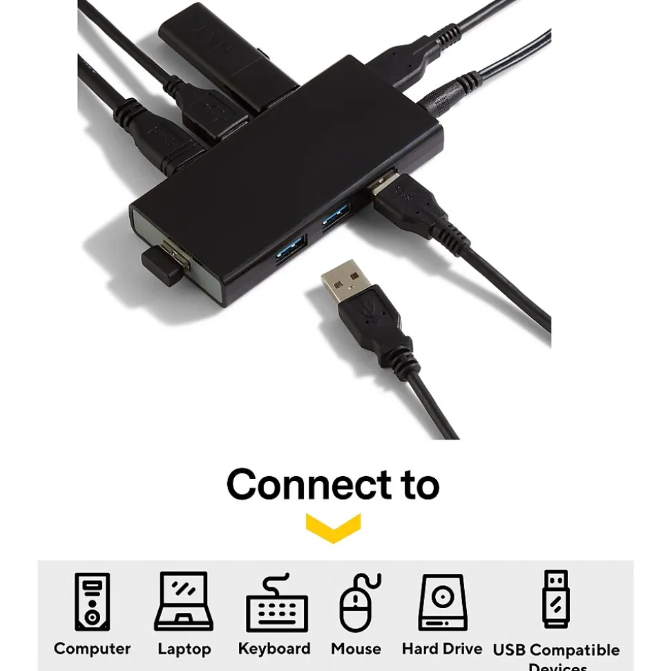 NXT Technologies™ 7-Port USB 3.0 Hub, Black (NX29746)