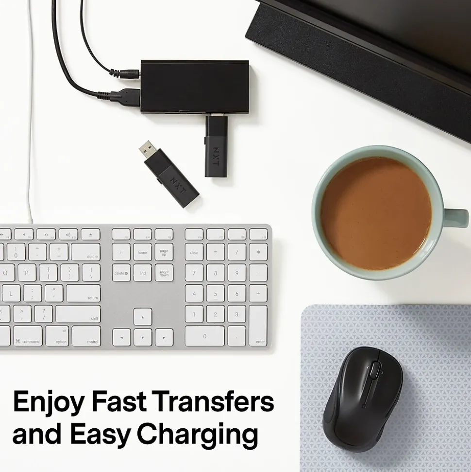 NXT Technologies™ 7-Port USB 3.0 Hub, Black (NX29746)