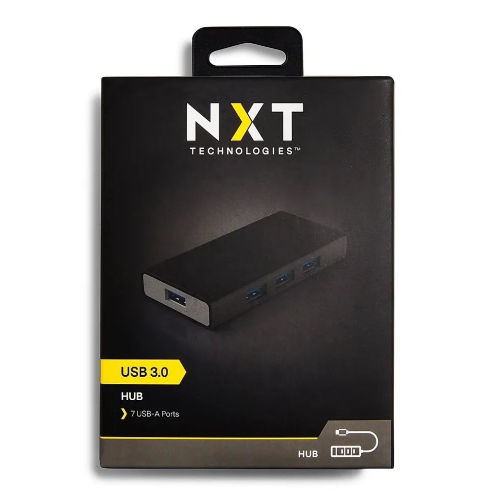 NXT Technologies™ 7-Port USB 3.0 Hub, Black (NX29746)
