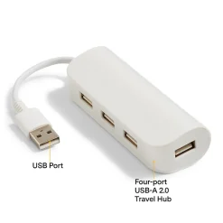 NXT Technologies™ 4-Port USB 2.0 Hub, White (NX29758)
