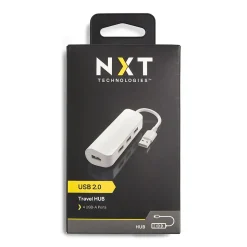NXT Technologies™ 4-Port USB 2.0 Hub, White (NX29758)