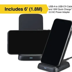 NXT Technologies™ Qi Wireless Charging Stand, Black (NX60455)