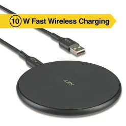 NXT Technologies™ Qi Wireless Charger with USB-C Cable, Black (NX60454)