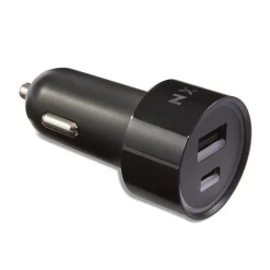 NXT Technologies™ Universal 2-Port USB-C and USB-A Car Charger, Black (NX54336)