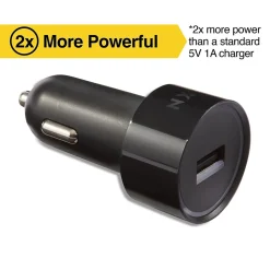 NXT Technologies™ Universal 1 USB Port Car Charger, Black (NX54335)