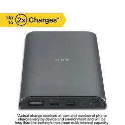NXT Technologies™ USB Power Bank for Most Smartphones, 10000mAh, Black (NX60456)
