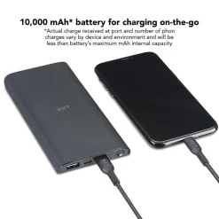 NXT Technologies™ USB Power Bank for Most Smartphones, 10000mAh, Black (NX60456)