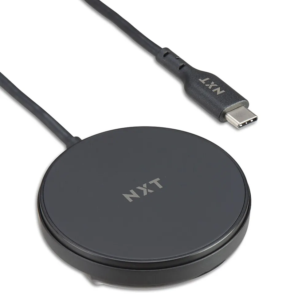 NXT Technologies™ Wireless Magnetic Charger Bundle for Most Smartphones, Black (NX60457)