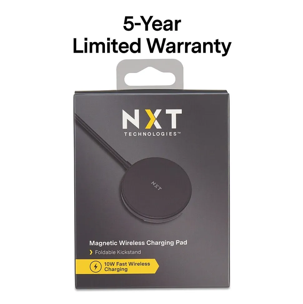 NXT Technologies™ Wireless Magnetic Charger Bundle for Most Smartphones, Black (NX60457)