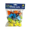 Officemate Smiling Face Medium Binder Clips, Assorted Colors, 36 Clips/Pack (31095)