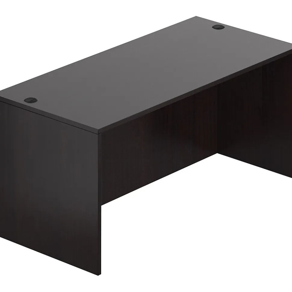 Offices To Go 66" Rectangular Desk Shell, American Espresso, 29 1/2"H x 66"W x 30"D