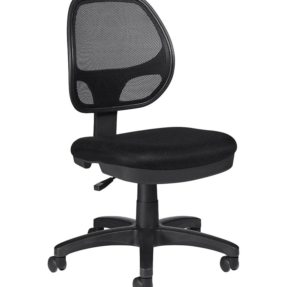 Offices to Go Armless Mesh Task Chair, Black (OTG11642B)