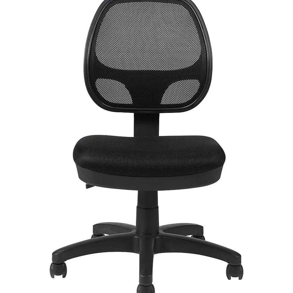 Offices to Go Armless Mesh Task Chair, Black (OTG11642B)