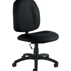 Offices To Go Fabric Armless Task Chair, Black (OTG11650-QL10)