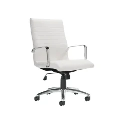 Offices To go Luxhide Executive Chair, White (OTG11730BL28)