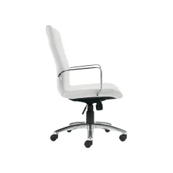 Offices To go Luxhide Executive Chair, White (OTG11730BL28)