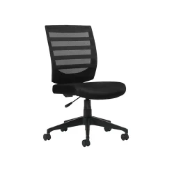 Offices To go Mesh Back Fabric Task Chair, Black (OTG11922B)