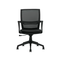 Offices To go Mesh Back Luxhide Conference Chair, Black (OTG13026B)