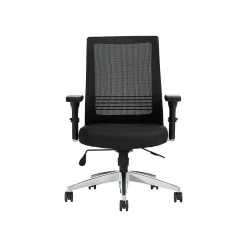 Offices To go Mesh Back Patterned Fabric Task Chair, Black (OTG11325B)