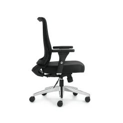 Offices To go Mesh Back Patterned Fabric Task Chair, Black (OTG11325B)