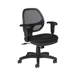 Offices To Go Mesh Fabric Manager Chair, Black (OTG11647B)