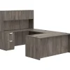 Offices To Go Superior 71" U-Shaped Desk with Hutch, Artisan Gray (TDOTG2-AGL)