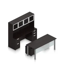 Offices To Go Superior 71" Workstation Desk Bundle, American Espresso (TDOTG20-AEL)