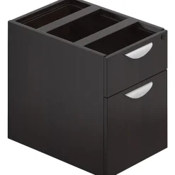 Offices To Go® Superior Laminate Box/File Pedestal, American Espresso, 19"H x 16"W x 22"D