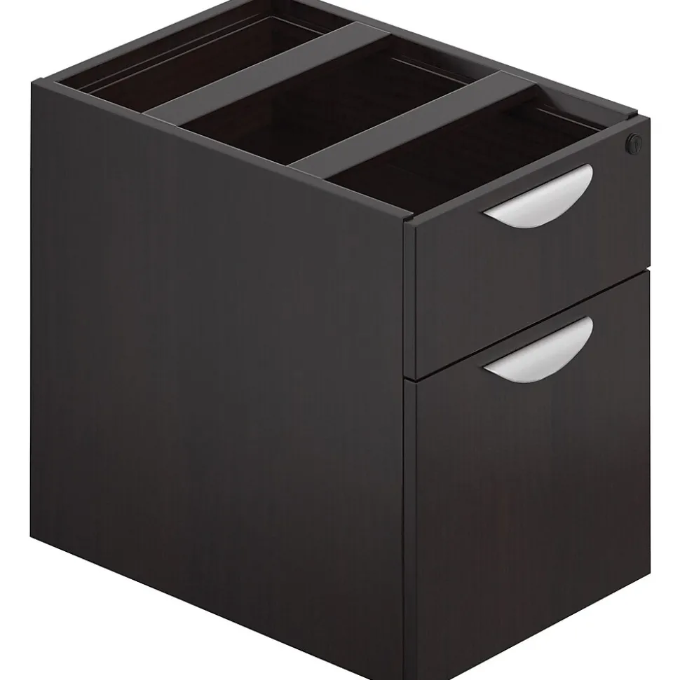 Offices To Go® Superior Laminate Box/File Pedestal, American Espresso, 19"H x 16"W x 22"D