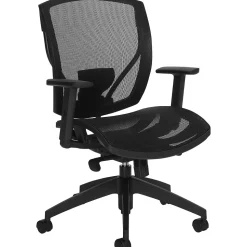 Offices To Go Synchro-Tilter Task Chair, Mesh, Black (TDOTG11310B)